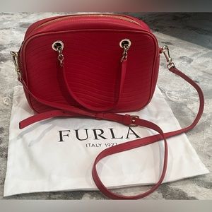 Authentic FURLA leather 2-way bag